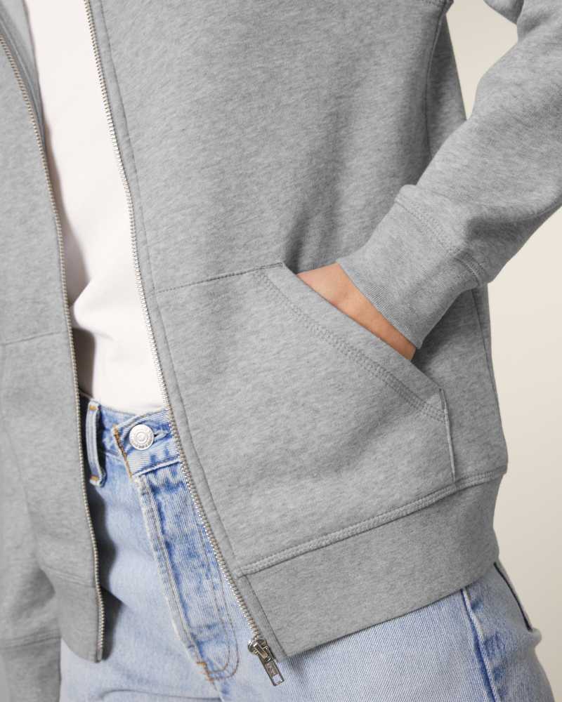 MIXER - HEATHER GREY - SWEATSHIRTS JACKET - UNISEKS