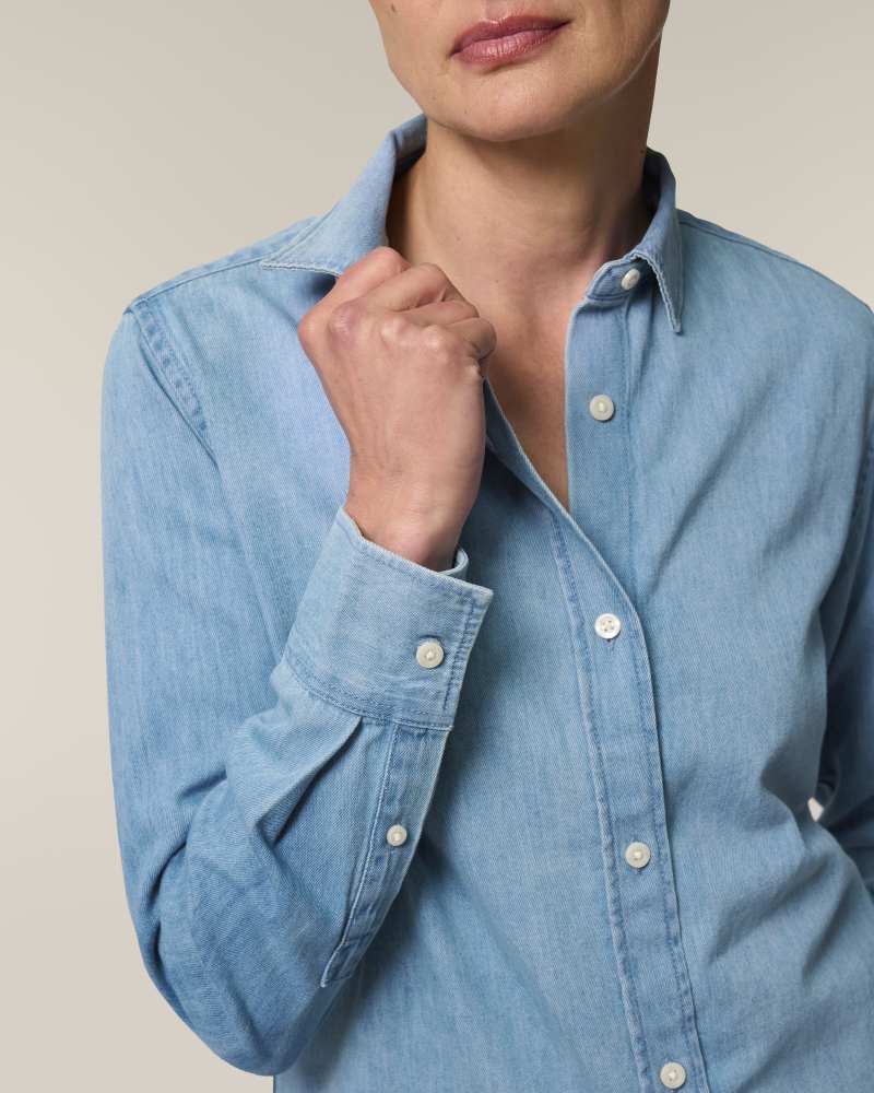 STELLA DENIM SHIRT - LIGHT WASH - SHIRTS DENIM - VROUWEN