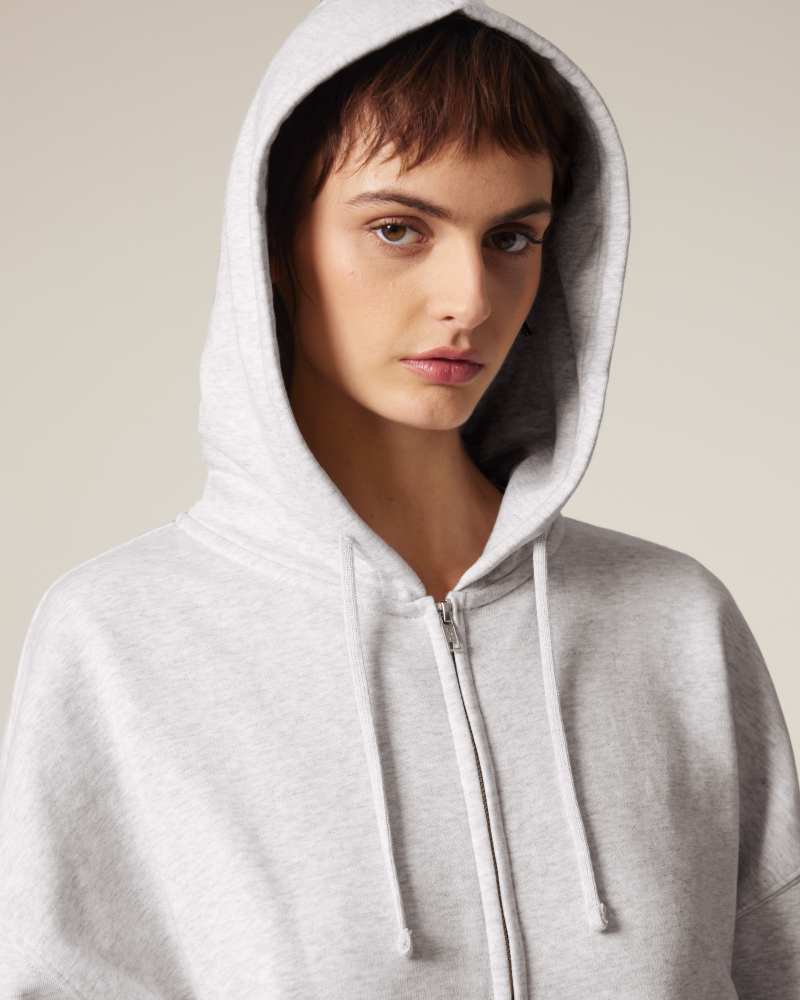 STELLA IDA - COOL HEATHER GREY - SWEATSHIRTS HOODIE - WOMEN