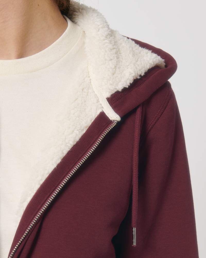HYGGER SHERPA - BURGUNDY - SWEATSHIRTS JACKET - UNISEX