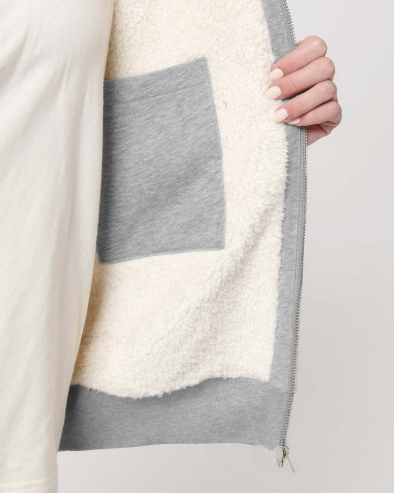 HYGGER SHERPA - HEATHER GREY - SWEATSHIRTS JACKET - UNISEX