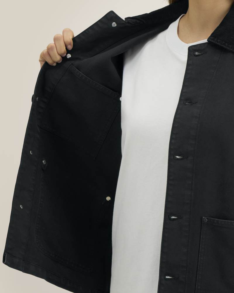 CHORE JACKET - G. DYED BLACK - JACKETS OVERSHIRT - UNISEKS