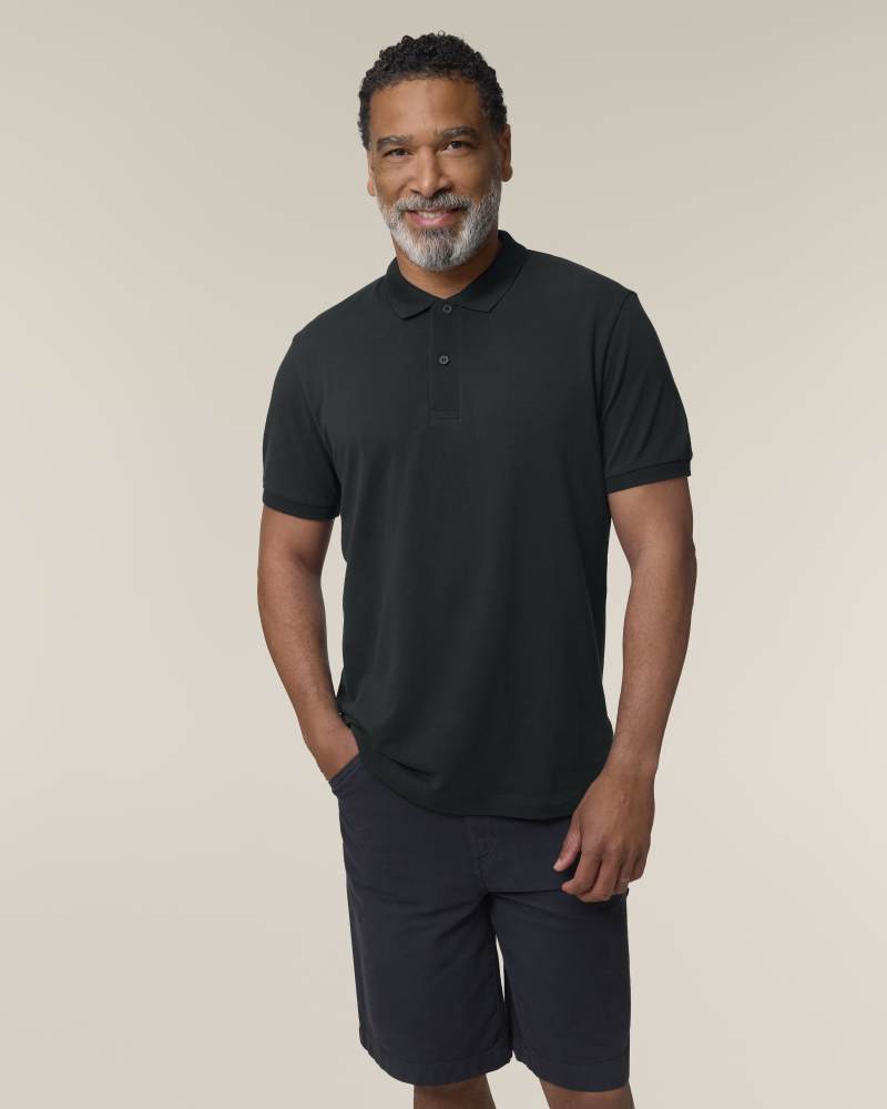 STANLEY COASTER - BLACK - POLOS SHORT SLEEVES - HOMMES