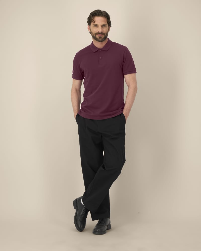 STANLEY COASTER - DEEP PLUM - POLOS SHORT SLEEVES - HOMMES