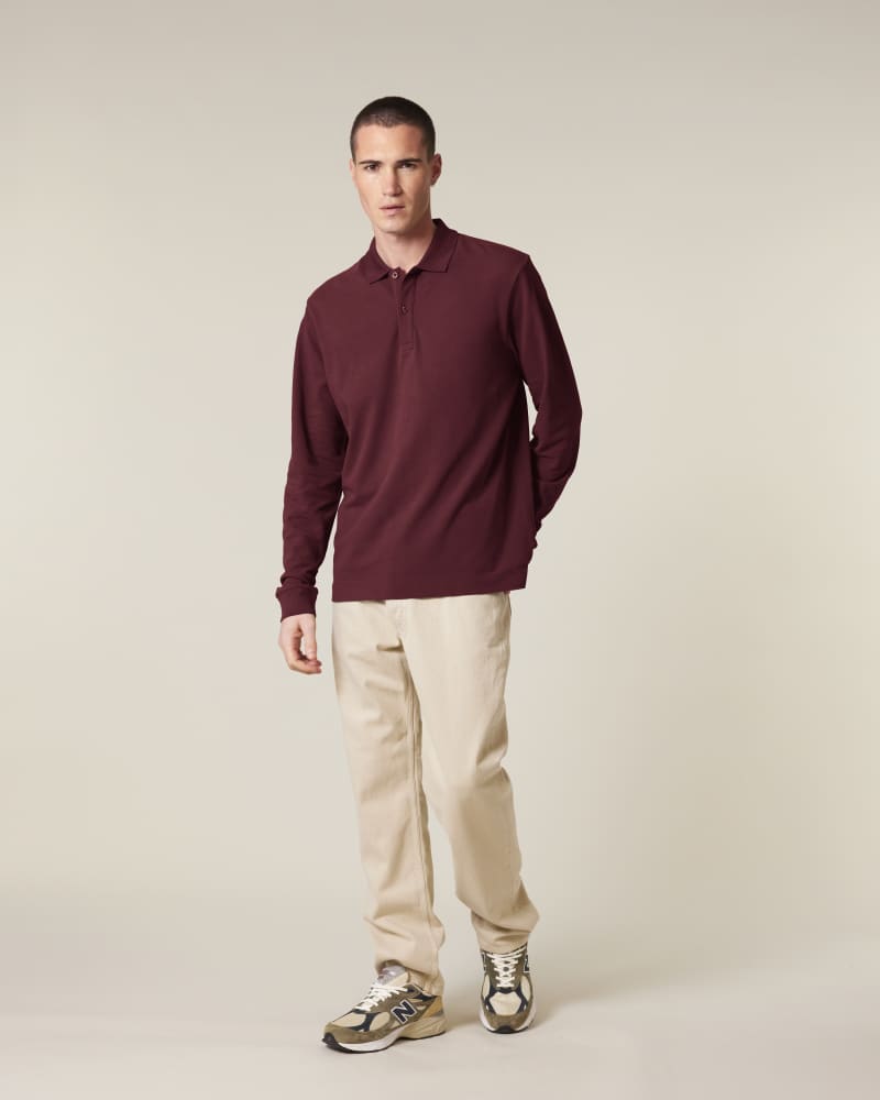 PREPSTER 2.0 LONG SLEEVE - BURGUNDY - POLOS LONG SLEEVES - UNISEKS