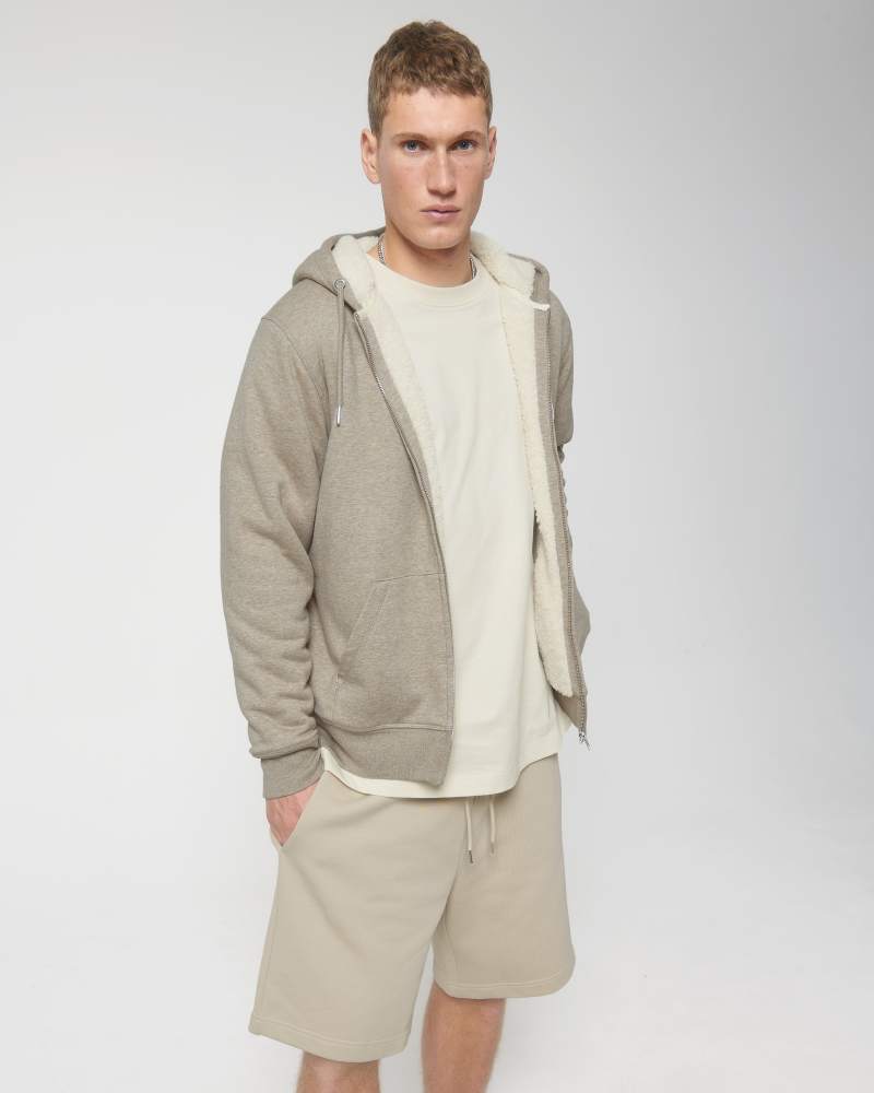 HYGGER SHERPA - HEATHER SAND - SWEATSHIRTS JACKET - UNISEX