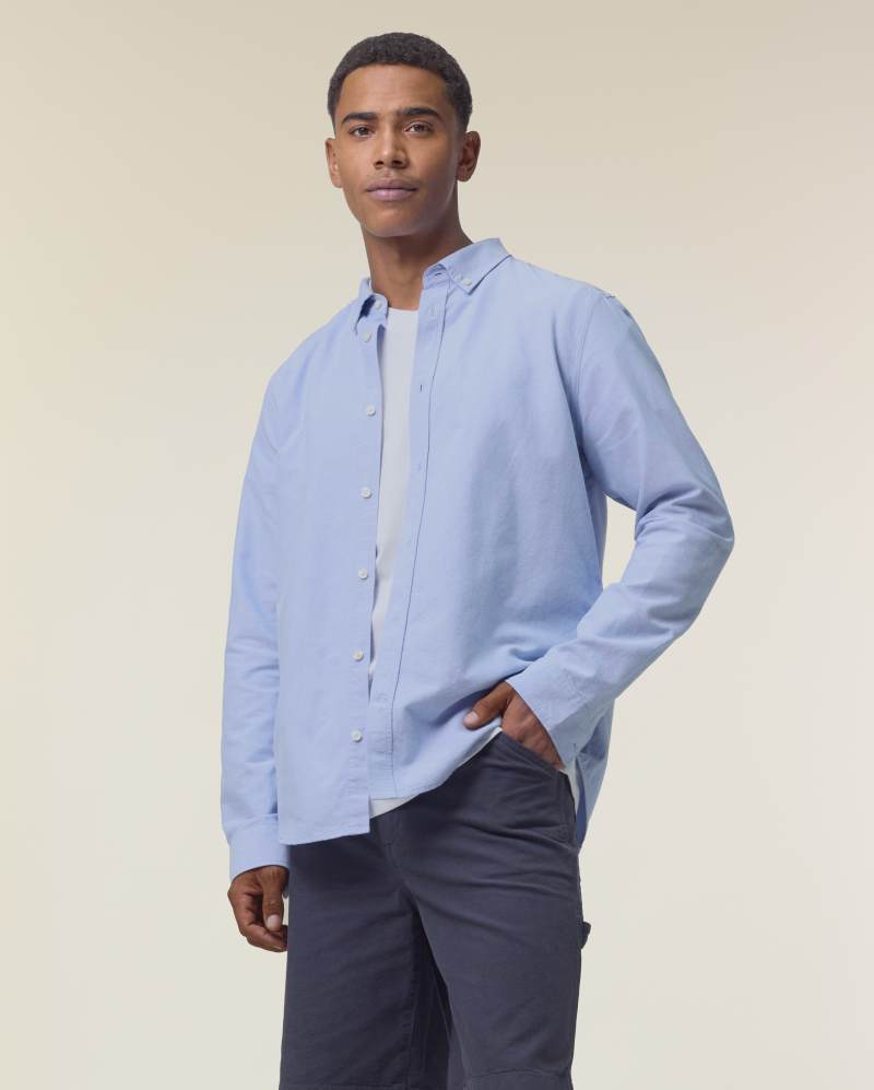 STANLEY OXFORD SHIRT - BLUE OXFORD - SHIRTS NON DENIM - HOMMES