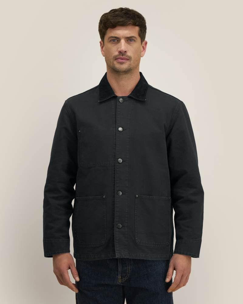 CHORE JACKET - G. DYED BLACK - JACKETS OVERSHIRT - UNISEKS