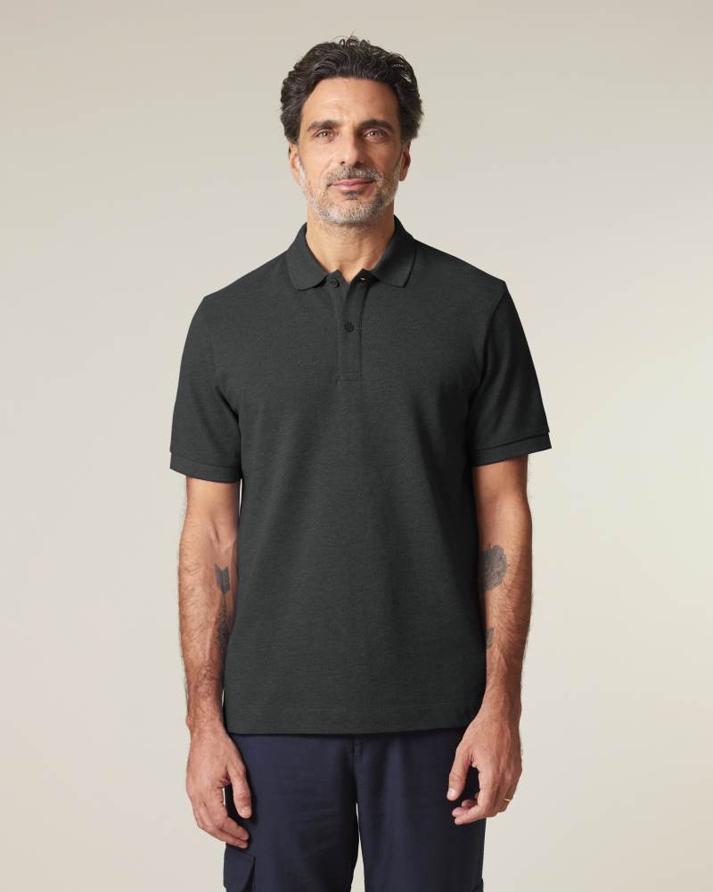 PREPSTER 2.0 - DARK HEATHER GREY - POLOS SHORT SLEEVES - UNISEXE
