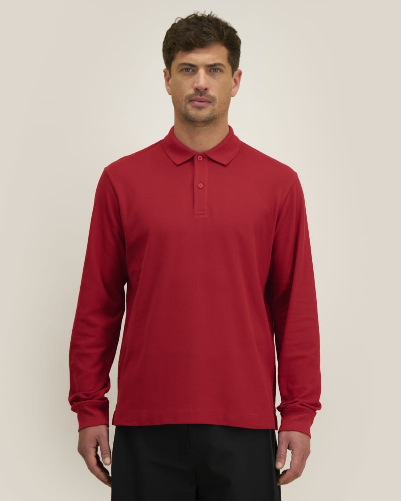 PREPSTER 2.0 LONG SLEEVE - PASSIONATE RED - POLOS LONG SLEEVES - UNISEKS