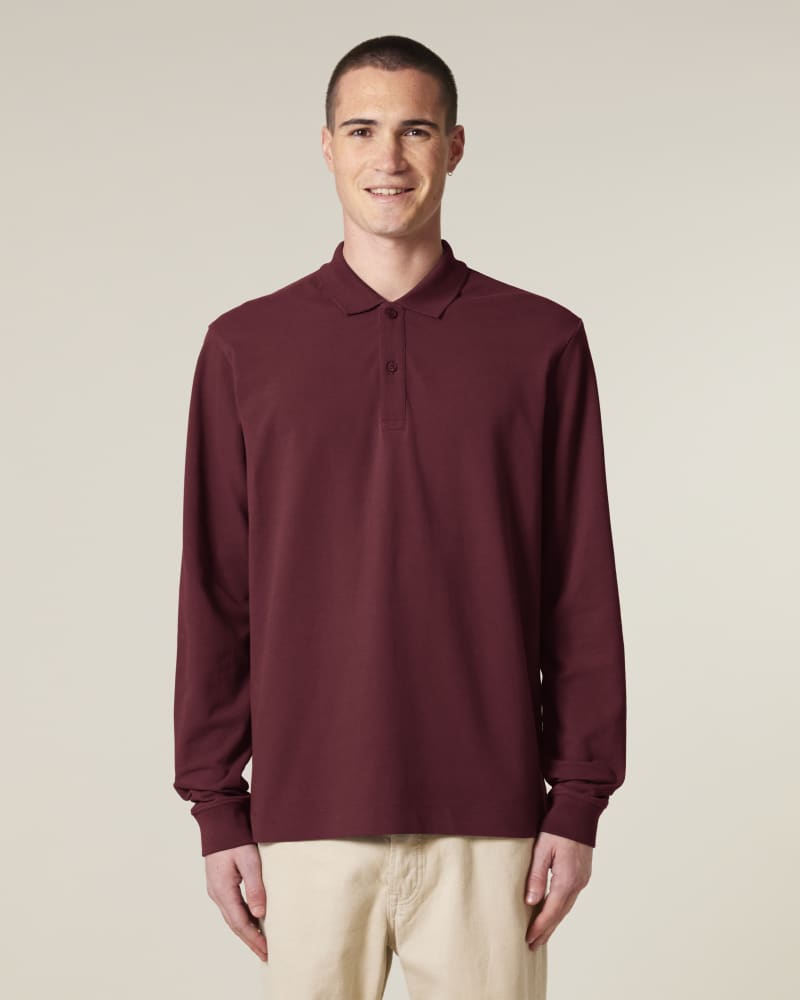PREPSTER 2.0 LONG SLEEVE - BURGUNDY - POLOS LONG SLEEVES - UNISEKS