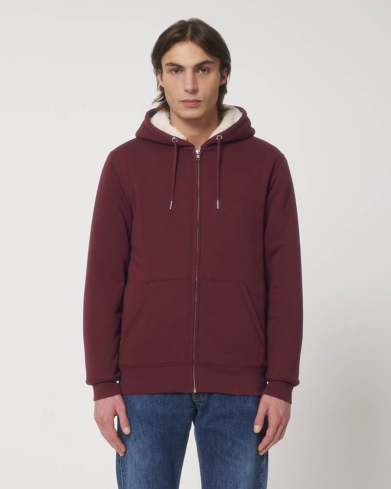 HYGGER SHERPA - BURGUNDY - SWEATSHIRTS JACKET - UNISEX
