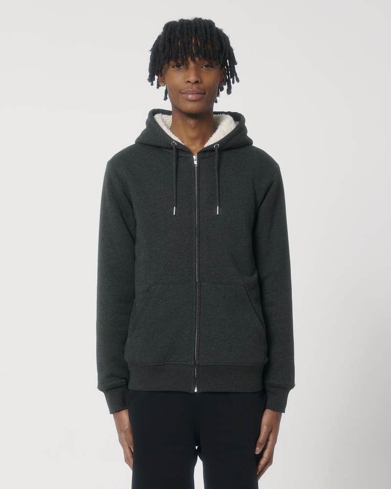 HYGGER SHERPA - DARK HEATHER GREY - SWEATSHIRTS JACKET - UNISEX