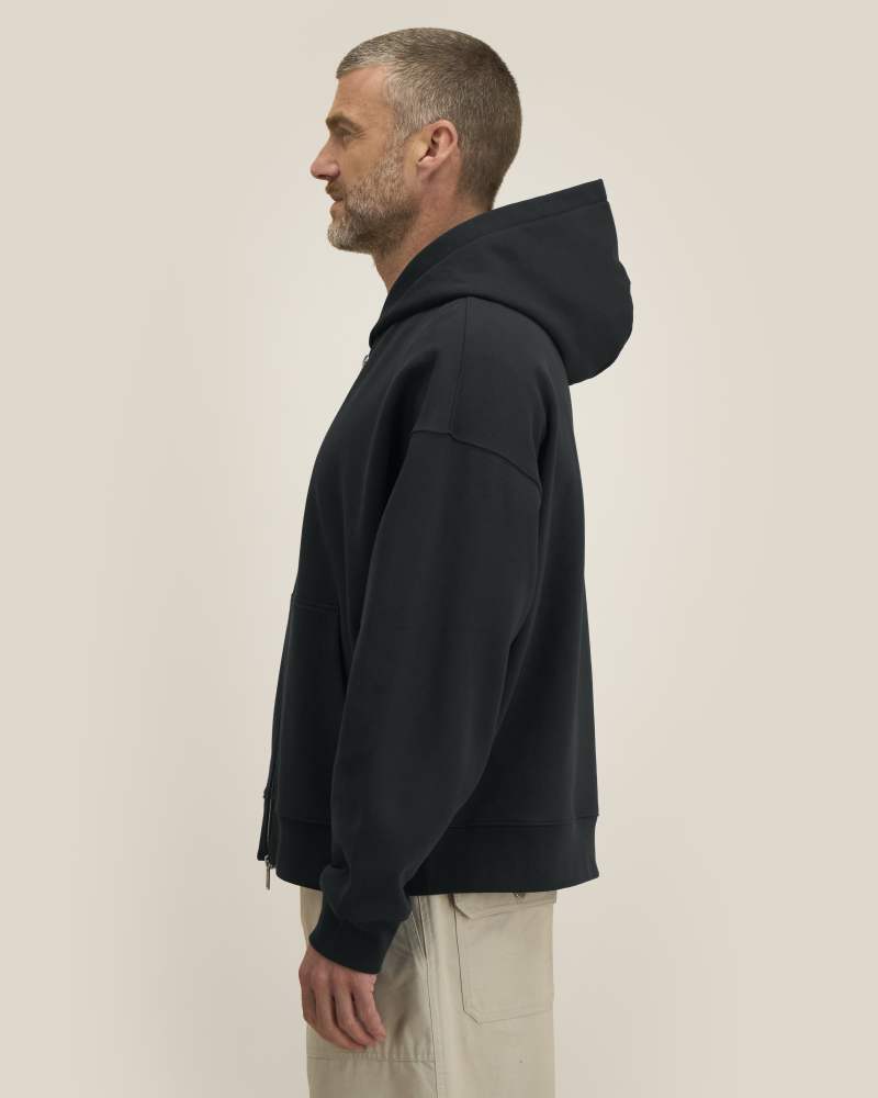 FRONTER - BLACK - SWEATSHIRTS HOODIE - UNISEXE