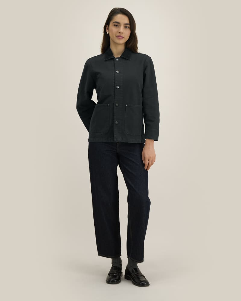 CHORE JACKET - G. DYED BLACK - JACKETS OVERSHIRT - UNISEKS