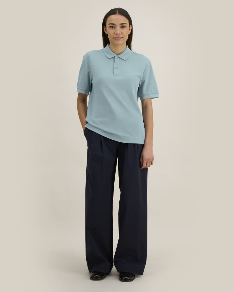 PREPSTER 2.0 - PEBBLE BLUE - POLOS SHORT SLEEVES - UNISEXE