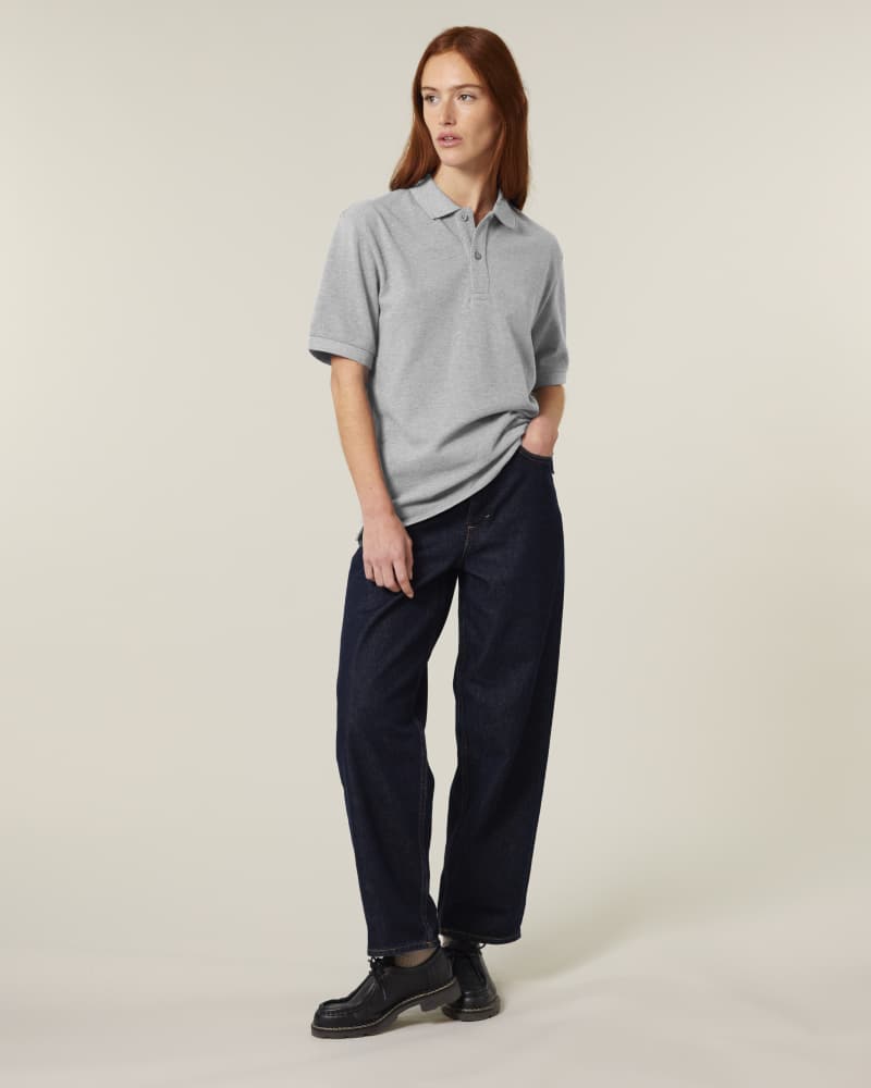 PREPSTER 2.0 - HEATHER GREY - POLOS SHORT SLEEVES - UNISEXE