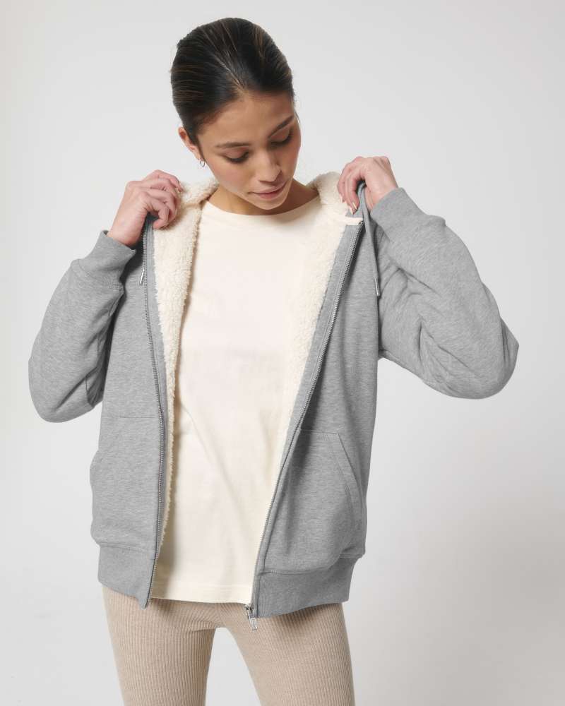 HYGGER SHERPA - HEATHER GREY - SWEATSHIRTS JACKET - UNISEX