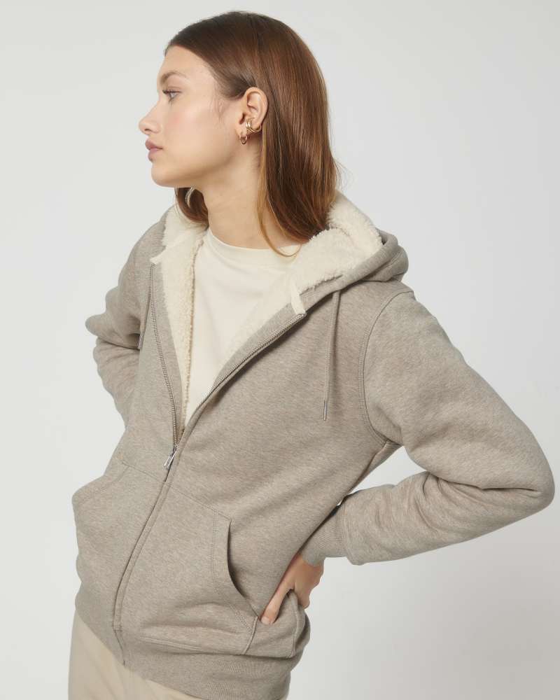 HYGGER SHERPA - HEATHER SAND - SWEATSHIRTS JACKET - UNISEX