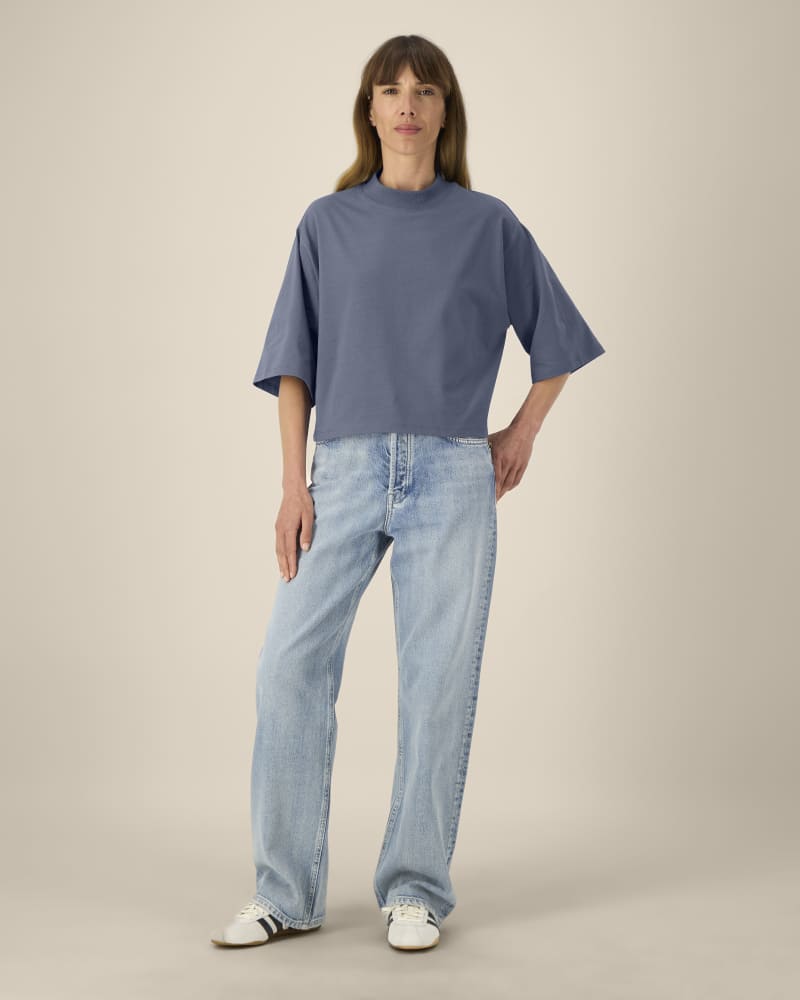 STELLA RAYA - BLUE GREY - TEE-SHIRTS SHORT SLEEVES - VROUWEN