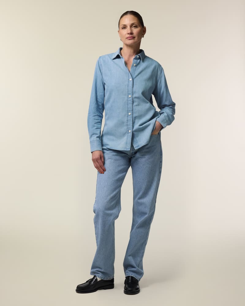 STELLA DENIM SHIRT - LIGHT WASH - SHIRTS DENIM - VROUWEN