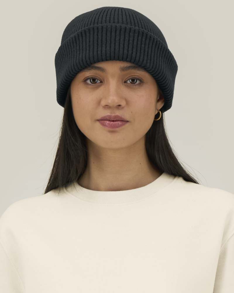 FISHERMAN BEANIE 2.0 - BLACK - HEADWEAR BEANIE - UNISEX