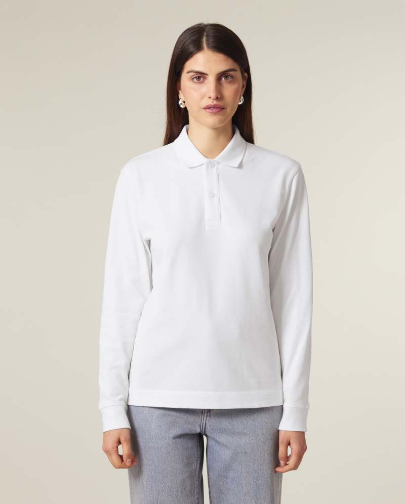 PREPSTER 2.0 LONG SLEEVE - WHITE - POLOS LONG SLEEVES - UNISEKS