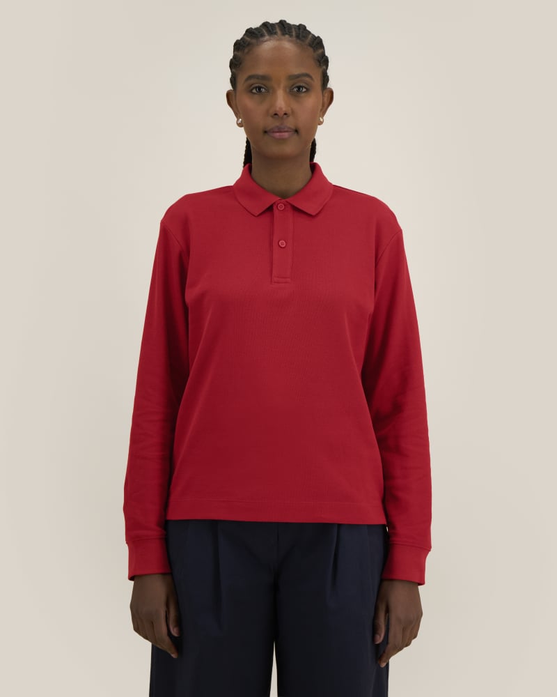 PREPSTER 2.0 LONG SLEEVE - PASSIONATE RED - POLOS LONG SLEEVES - UNISEKS