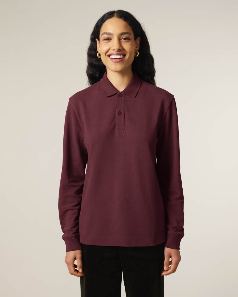 PREPSTER 2.0 LONG SLEEVE - BURGUNDY - POLOS LONG SLEEVES - UNISEKS