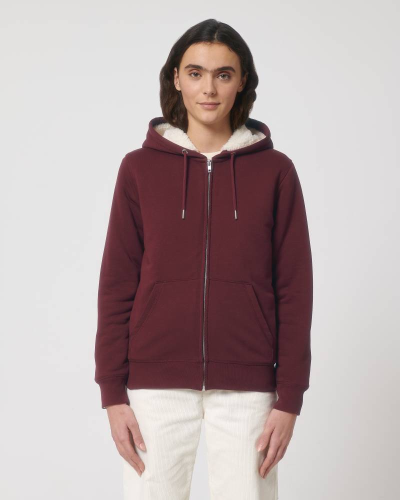 HYGGER SHERPA - BURGUNDY - SWEATSHIRTS JACKET - UNISEX