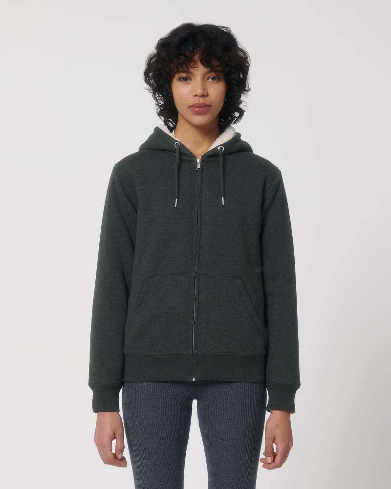 HYGGER SHERPA - DARK HEATHER GREY - SWEATSHIRTS JACKET - UNISEX