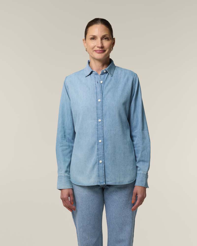 STELLA DENIM SHIRT - LIGHT WASH - SHIRTS DENIM - VROUWEN