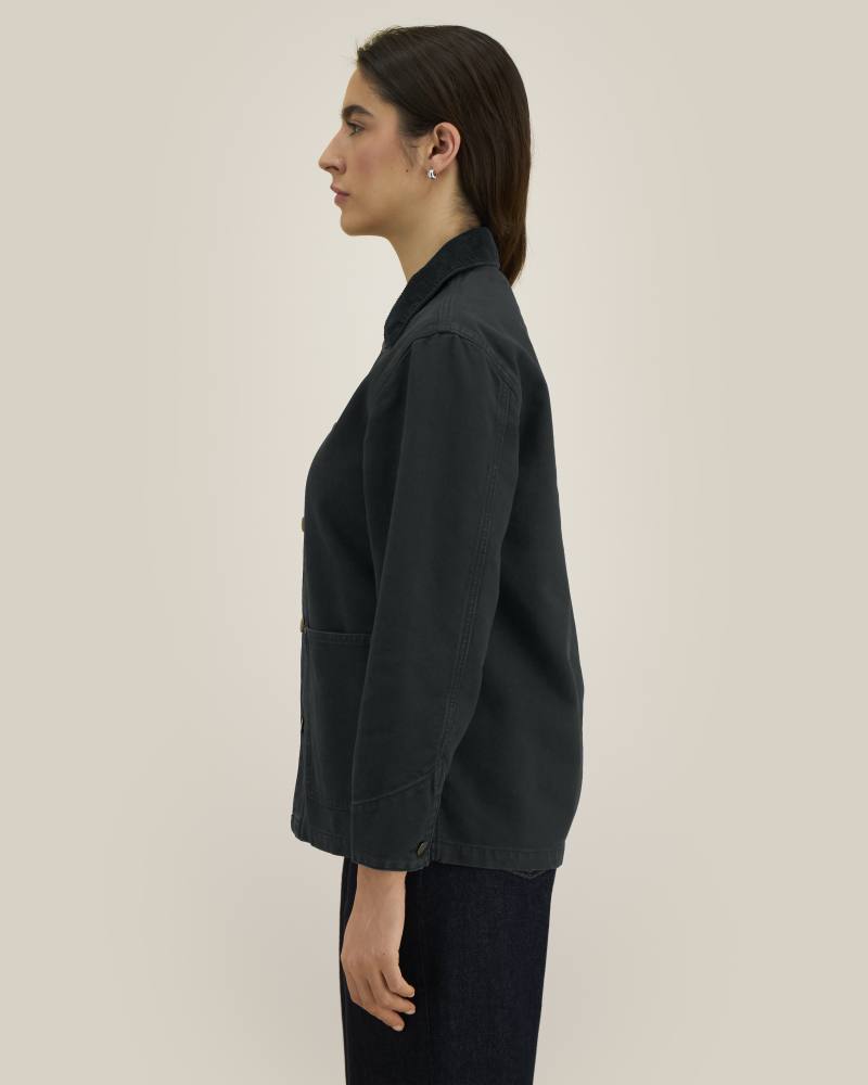 CHORE JACKET - G. DYED BLACK - JACKETS OVERSHIRT - UNISEKS
