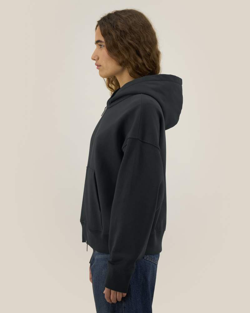 FRONTER - BLACK - SWEATSHIRTS HOODIE - UNISEXE