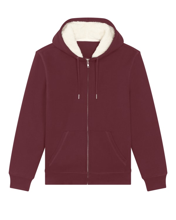 HYGGER SHERPA - BURGUNDY - SWEATSHIRTS JACKET - UNISEXO