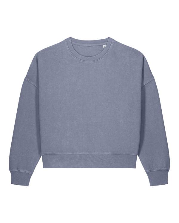 STELLA ALMA VINTAGE - G. DYED BLUE GREY - SWEATSHIRTS CREWNECK - VROUWEN