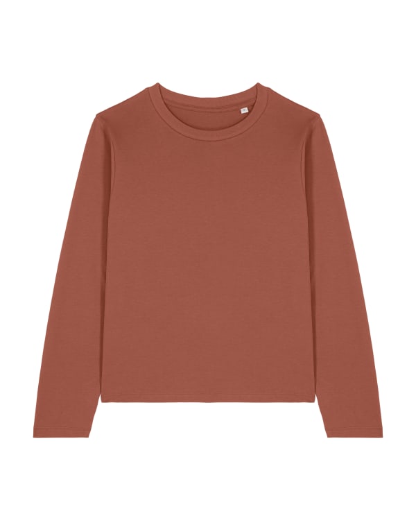 STELLA MUSER LONG SLEEVE - HERITAGE BROWN - TEE-SHIRTS LONG SLEEVES - WOMEN