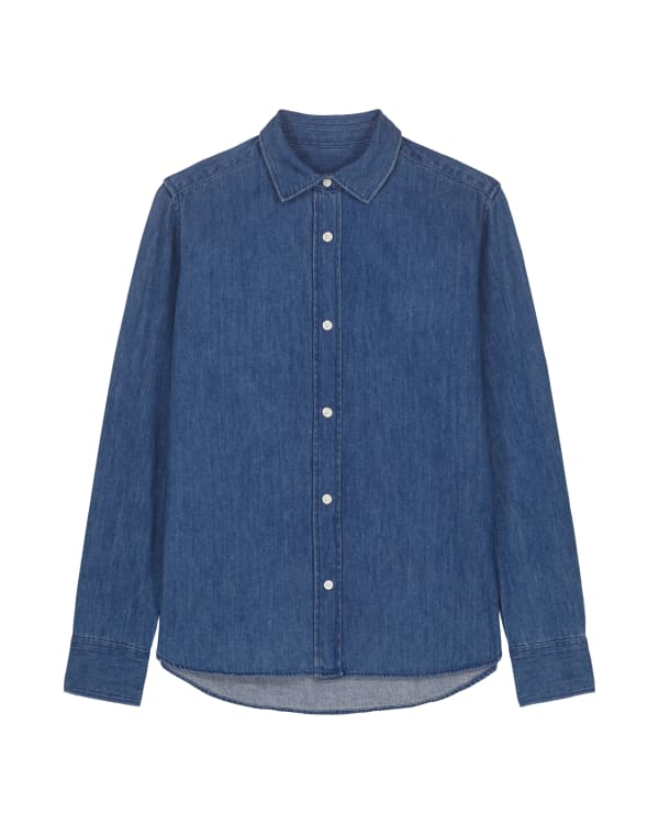 STELLA DENIM SHIRT - MID WASH - SHIRTS DENIM - MUJERES