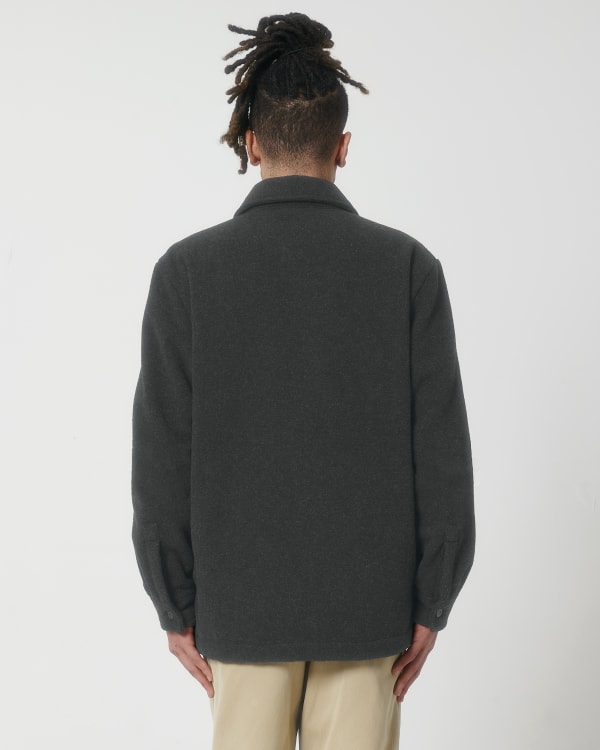 RIVER - DARK HEATHER GREY - JACKETS OVERSHIRT - UNISEX