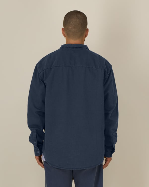 WORKER SHIRT - G.DYED NAVY - SHIRTS NON DENIM - UNISEKS