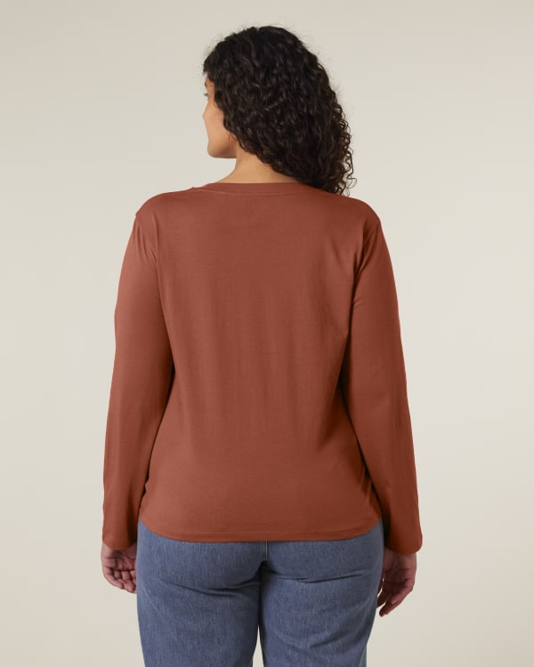 STELLA MUSER LONG SLEEVE - HERITAGE BROWN - TEE-SHIRTS LONG SLEEVES - WOMEN
