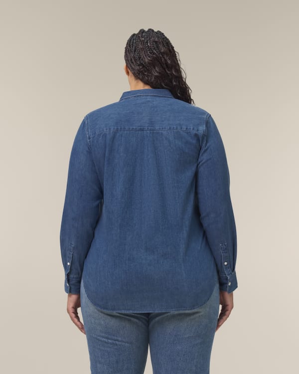 STELLA DENIM SHIRT - MID WASH - SHIRTS DENIM - MUJERES