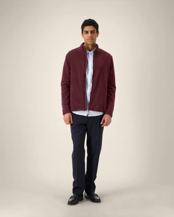 STANLEY GUIDER - BURGUNDY - JACKETS FLEECE - UOMINI