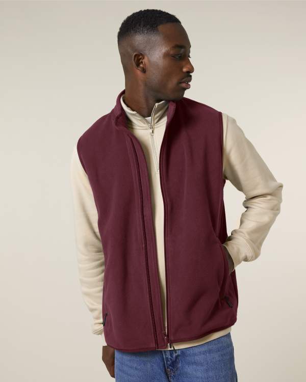 STANLEY QUESTER - BURGUNDY - JACKETS FLEECE - MÄNNER