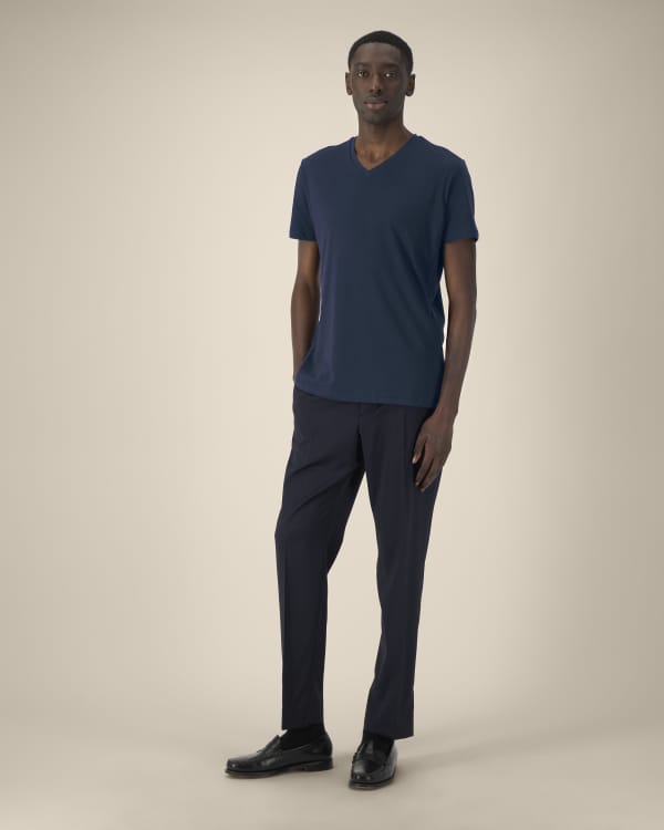 STANLEY PRESENTER - FRENCH NAVY - TEE-SHIRTS SHORT SLEEVES - MANNEN