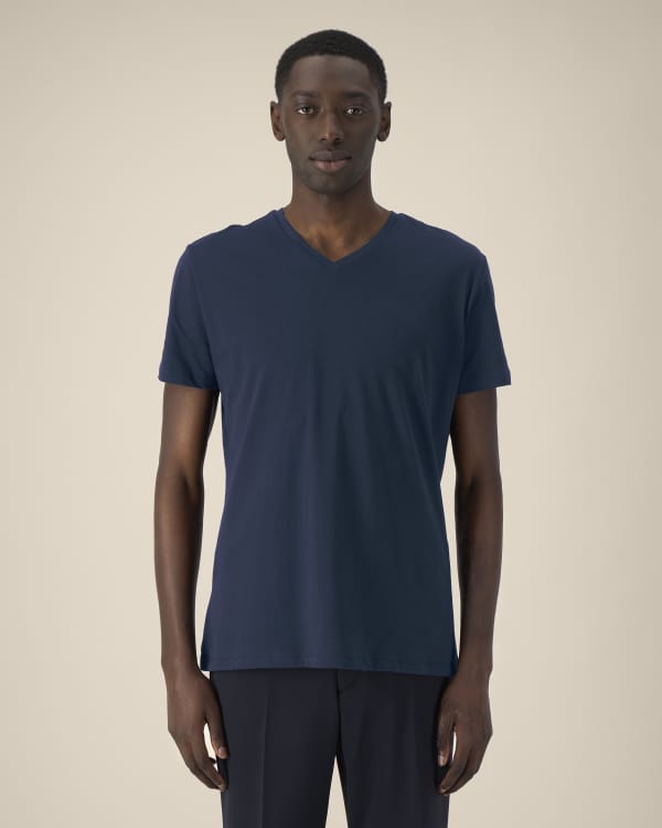 STANLEY PRESENTER - FRENCH NAVY - TEE-SHIRTS SHORT SLEEVES - MANNEN