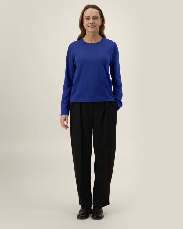 STELLA MUSER LONG SLEEVE - WORKER BLUE - TEE-SHIRTS LONG SLEEVES - WOMEN