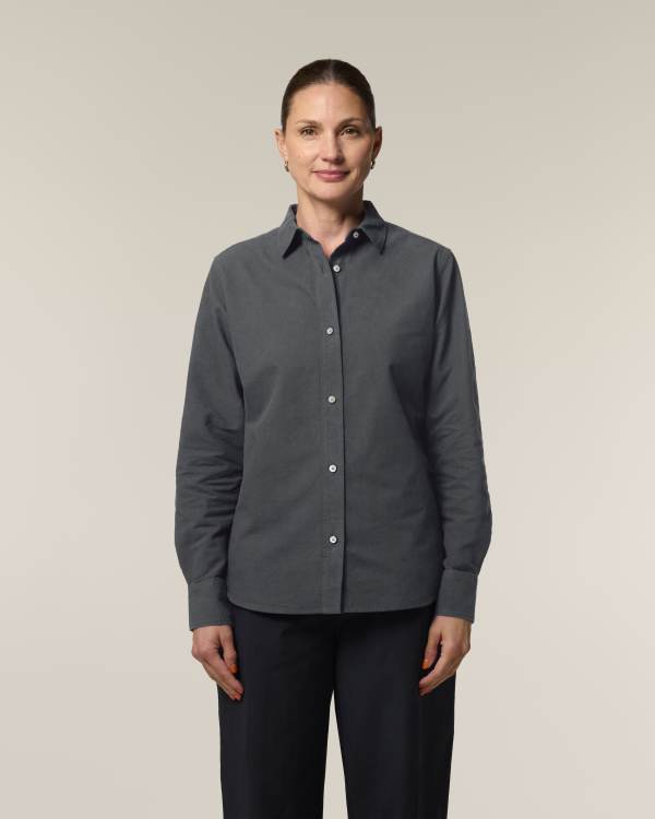 STELLA OXFORD SHIRT - ANTHRACITE - SHIRTS NON DENIM - VROUWEN