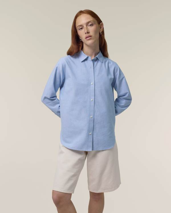 STELLA OXFORD SHIRT - BLUE OXFORD - SHIRTS NON DENIM - VROUWEN