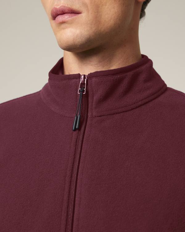 STANLEY GUIDER - BURGUNDY - JACKETS FLEECE - MÄNNER